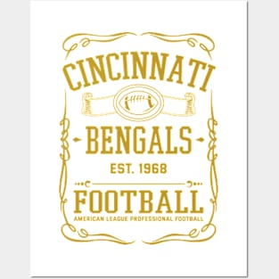 Vintage Bengals American Football Posters and Art